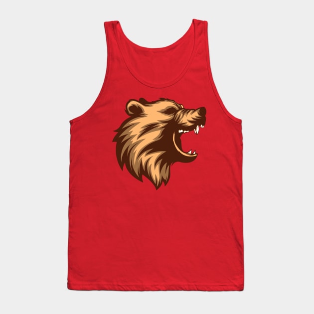 Screaming Bear Tank Top by Shirtbubble